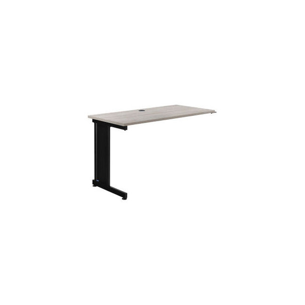 Interion 48""W Left Handed Return Table - Rustic Gray