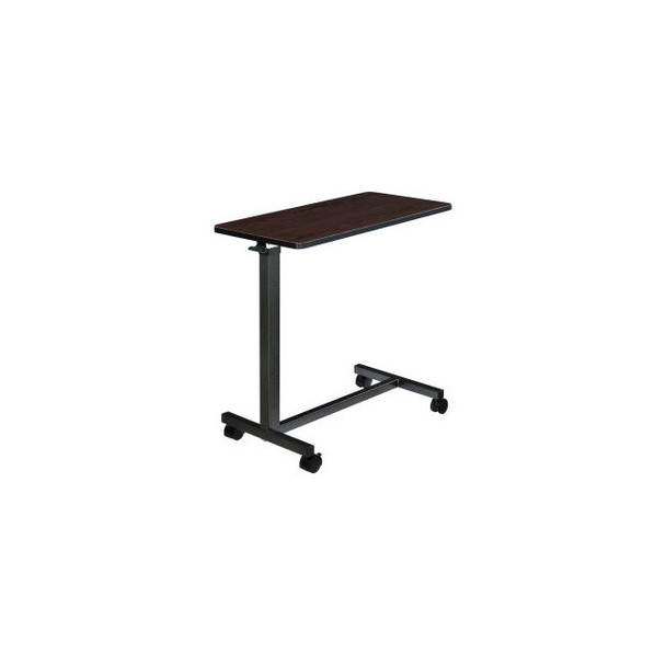 Global Industrial Overbed Table With H-Base Walnut Laminate Tabletop