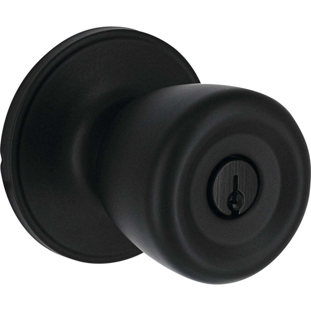 Steel Pro Matte Black Tulip Entry Door Knob TRX900B
