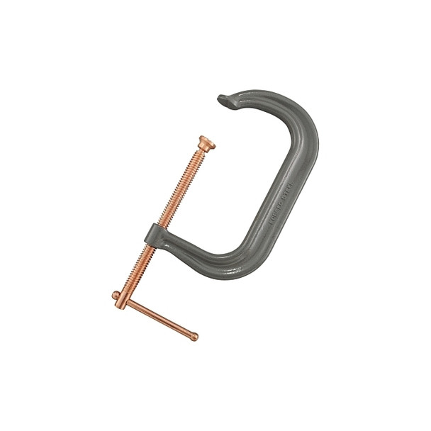 Drop Forged C-Clamp, Sliding Pin Handle, 6 in Throat Depth, 10 in L