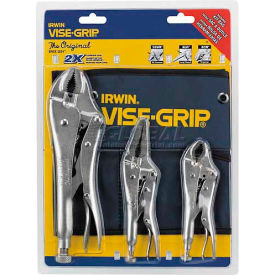 IRWIN VISE-GRIP 73 3 Piece The Original Locking Plier Set W/ Pouch