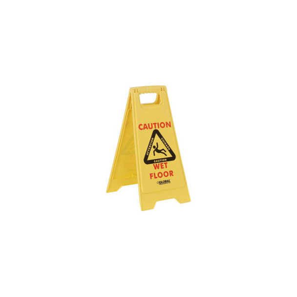 Global Industrial Floor Sign 2 Sided Multi-Lingual - Caution