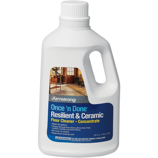 Armstrong Once 'N Done 1 Gal. Resilient & Ceramic Floor Cleaner Concentrate Armstrong Once 'N Done 1 Gal. Resilient & Ceramic Floor Cleaner Concentrate