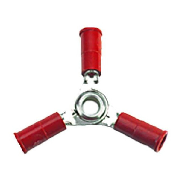 Butt Splice Wire Connector, 18 AWG Max, Red, Vinyl Insulation, 600 V, 10 PK