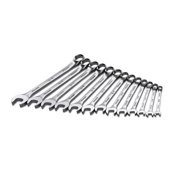 Sk Professional Tools Combo Wrench St,Steel,Chrome,Stnrd, Ofst 86123