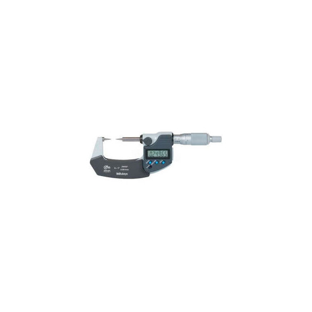 Mitutoyo 342-351-30 Digimatic 0-1""/25.4MM Point Anvil Micrometer Data Output &