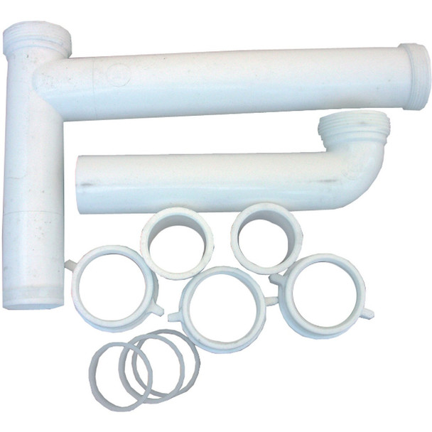 Lasco 1-1/2 In. OD x 16 In. White Plastic End Outlet Waste 03-4215