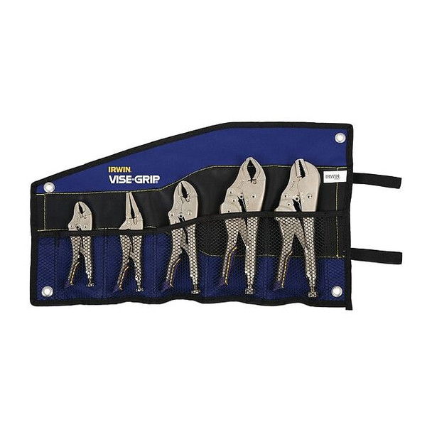 Irwin Locking Pliers Set,5 pcs.,3/8" W Jaw IRHT82593