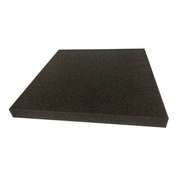 Foam Sheet, Open Cell, 24 in W, 72 in L, 1/2 in Thick, Charcoal