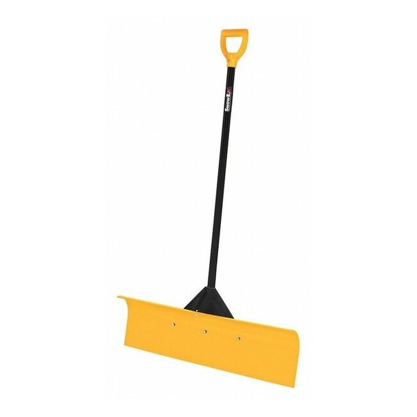 Snow Shovel, 36 in W x Plastic Blade, 46 in L Fiberglass Handle