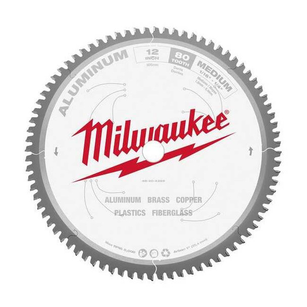 12 in. 80 Tooth Aluminum Cutting Circular Saw Blade (1 in. Arbor)