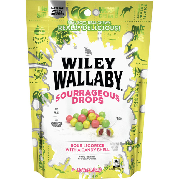 Wiley Wallaby 6 Oz. Sourrageous Drops KEC20649