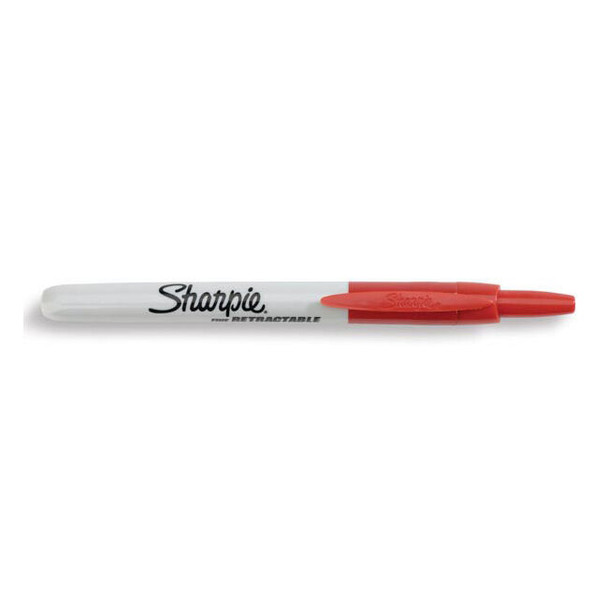 Sharpie® Retractable Permanent Marker, Red, 1/Each