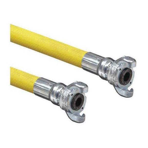 Continental 1" x 50 ft EPDM Coupled Air Hose 140 psi Yellow HZY10030-50-77-G