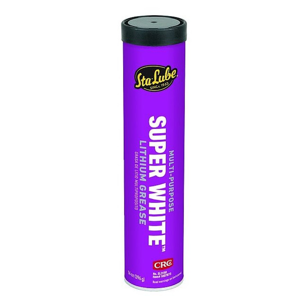 Sta-Lube Grease, 14 oz., Cartridge, Mineral, White SL3150