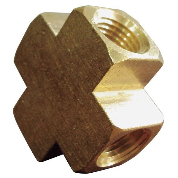 Cross Brass Cross, 1/2 in Female NPT X 1/2 in Female NPT