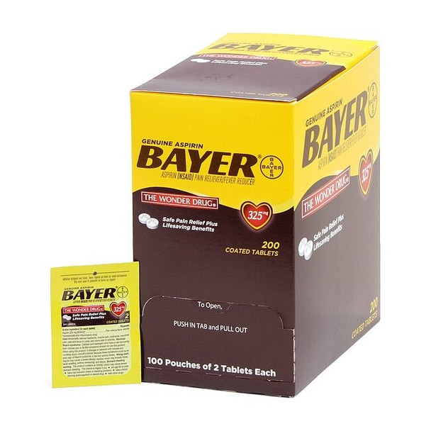 Bayer Bayer(R) Aspirin, Tablet, 325mg, PK200 45647