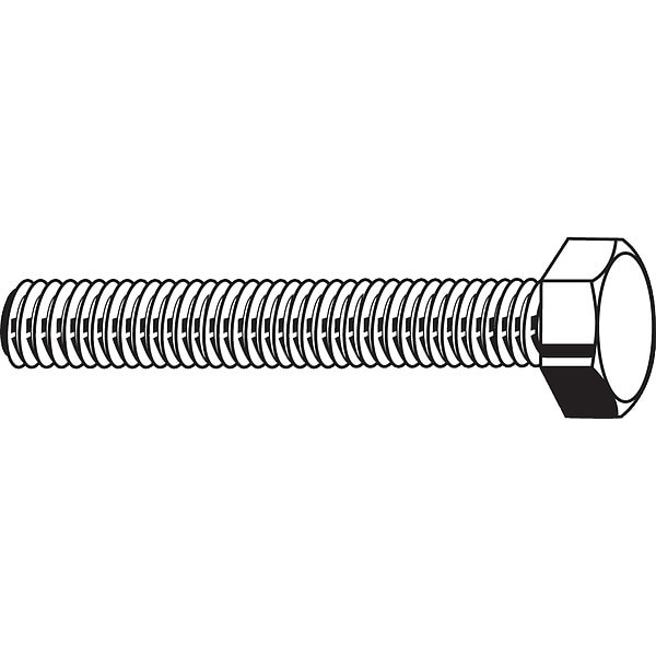 Grade 5, 5/16"-24 Hex Head Cap Screw, Black Oxide Steel, 1 in L, 100 PK