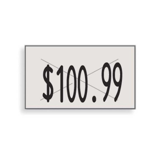 Garvey Labels, Removeable, 1-Line, Wht, PK16 90947