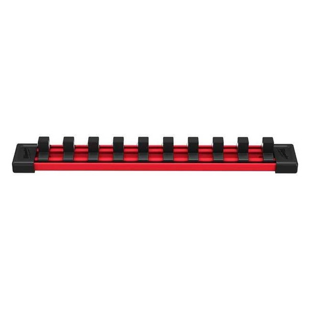 Milwaukee Tool SocketRail,Blk,Red,Plastic,1313/16in,1PK 49-66-6735