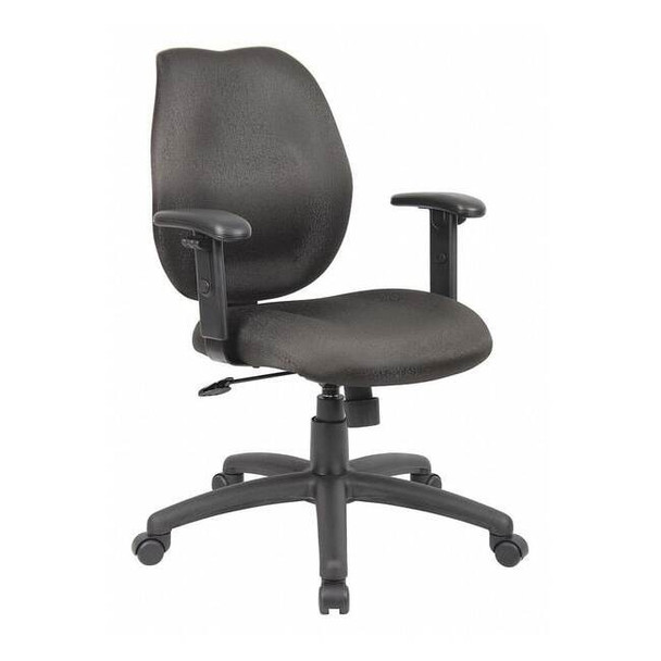 Manufacturer Varies Fabric Task Chair, 21 1/2-, Adjustable, Black 452R24