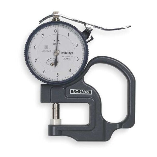 Mitutoyo Dial Thickness Gauge,Accuracy +/-0.0002" 7326ACAL