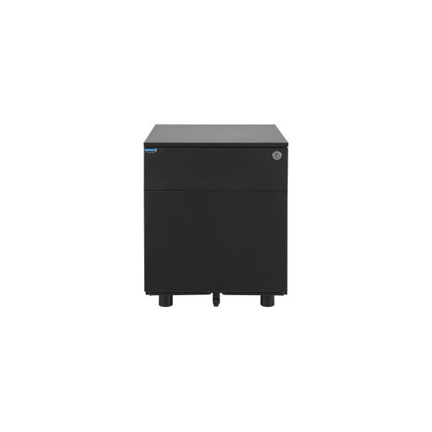 Interion 2 Drawer Low File Cabinet - Black