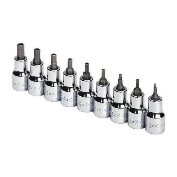 Sk Professional Tools 3/8" Drive Socket Bit Set, SAE, 9pcs 19749
