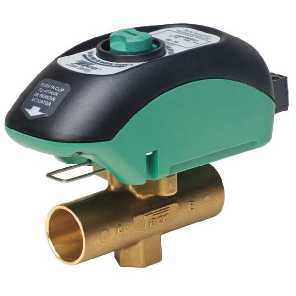 Taco Motorized Zone Valve,NC,Brass,3/4inSweat Z075C2-2