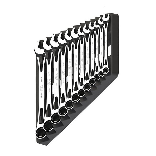 Sk Professional Tools Ratcheting Wrench Set,Combination,12pcs 80019