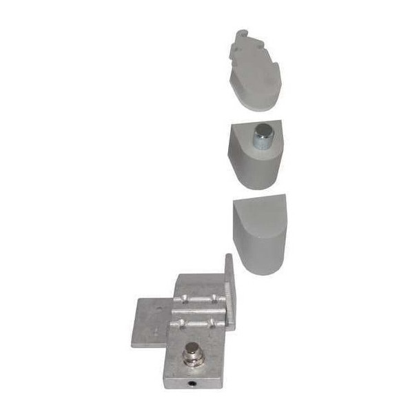 Pivot Hinge, Diecast Aluminum, Surface Mounting, 1 3/16 in Leaf H, Aluminum