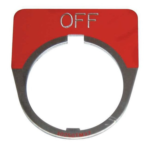 Eaton Cutler-Hammer Legend Plate,Half Round,Off,Red 10250TM24