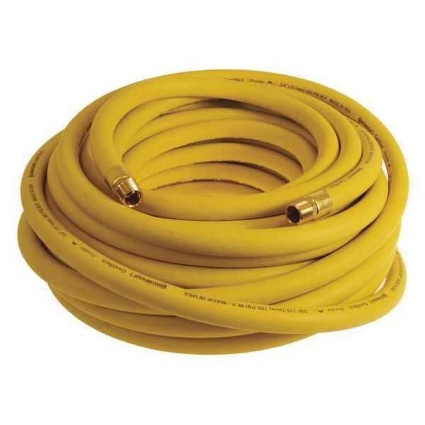 Continental 1/2" x 100 ft EPDM Coupled Air Hose 300 psi Yellow HZY05030-100-11-G
