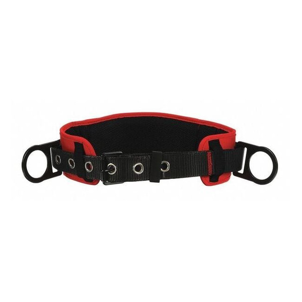 Body Belt, 2 D-Rings, Hips Location, Steel, Includes Padding: Yes ,M/L