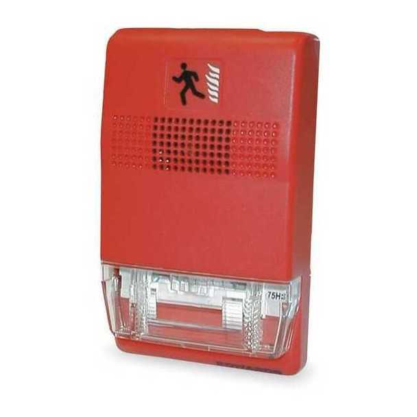 Edwards Signaling Chime Strobe,Red,H 27/32 x L 4 1/2 In EG1R-CVM