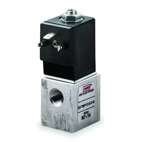 Aro Solenoid Air Control Valve,1/4 In,24VDC CAT88P-024-D