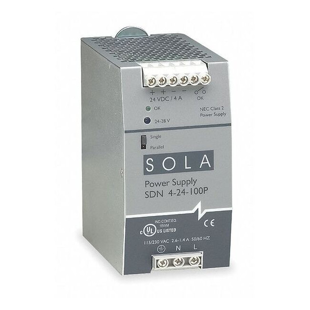 DC Power Supply, 115/230V AC, 24V DC, 120 W, 5 A, DIN Rail/Chassis