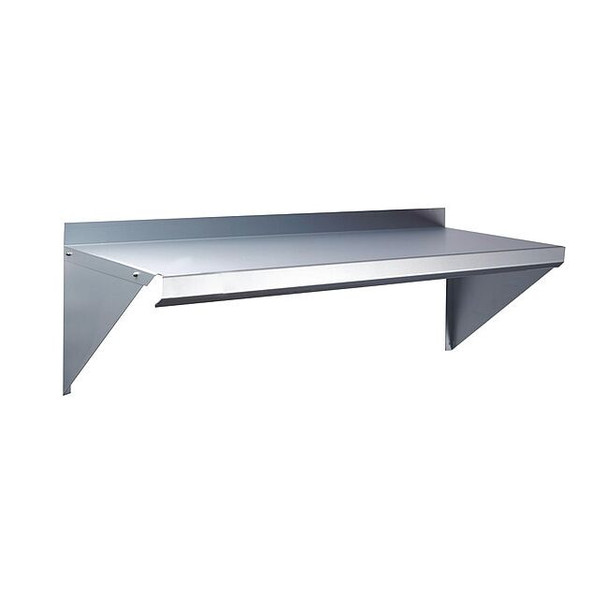 Manufacturer Varies Steel Wall Shelf, 12"D x 48"W x 11-1/2"H, Silver 2HFY2