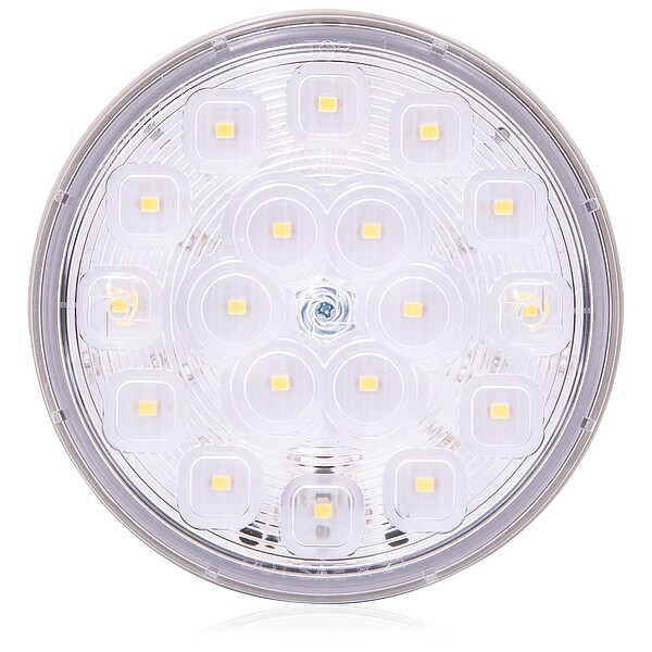 Maxxima Back Up Lamp,Round,Grommet,White M42324-A