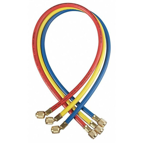 Yellow Jacket Charging/Vacuum Hose,72 In,Yellow Only 21072