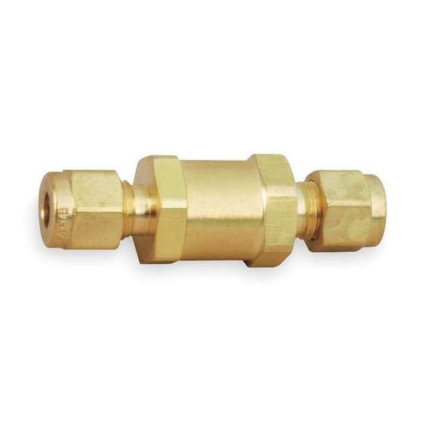 Parker 1/4" A-LOK(R) Brass Instrumentation Check Valve 4A-C4L-10-BN-B