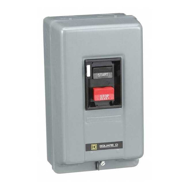 Manual Motor Starter, NEMA M-1, 3 P, 3 Phase, Push Button, 30 A
