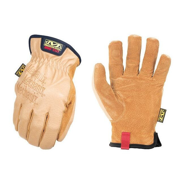 LD-C75 Mechanics Gloves, Leather Palm, Tan Pigskin Back, 10, Tan