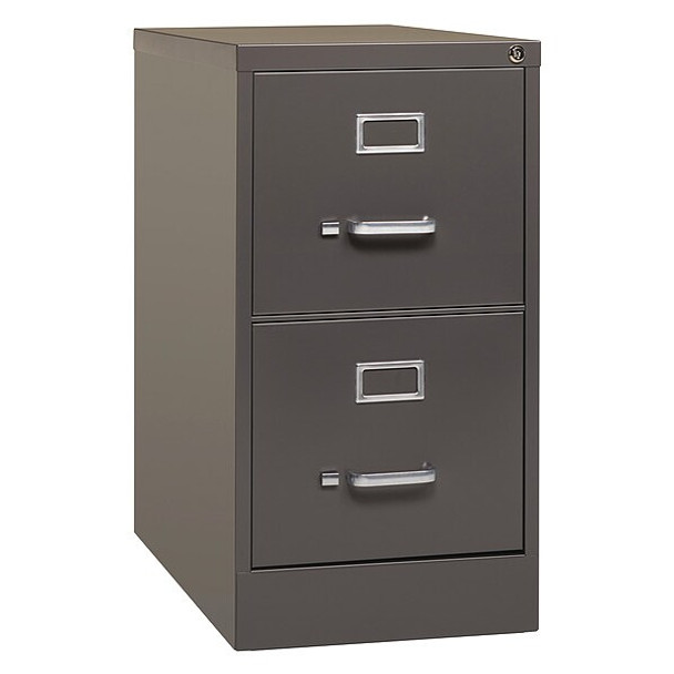 Hirsh 15 in W 2 Drawer Vertical File Cabinet, Medium Tone,  Letter 24064