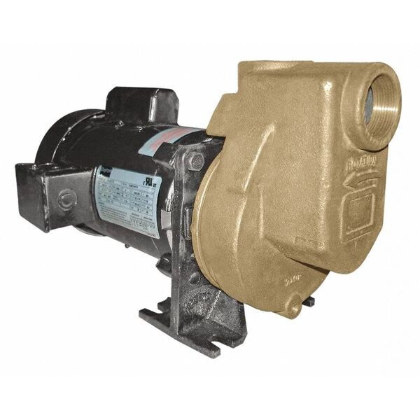 Centrifugal Pump, 1 1/2 hp, 115/208 to 230V AC, 1 Phase, 52 ft Max Head