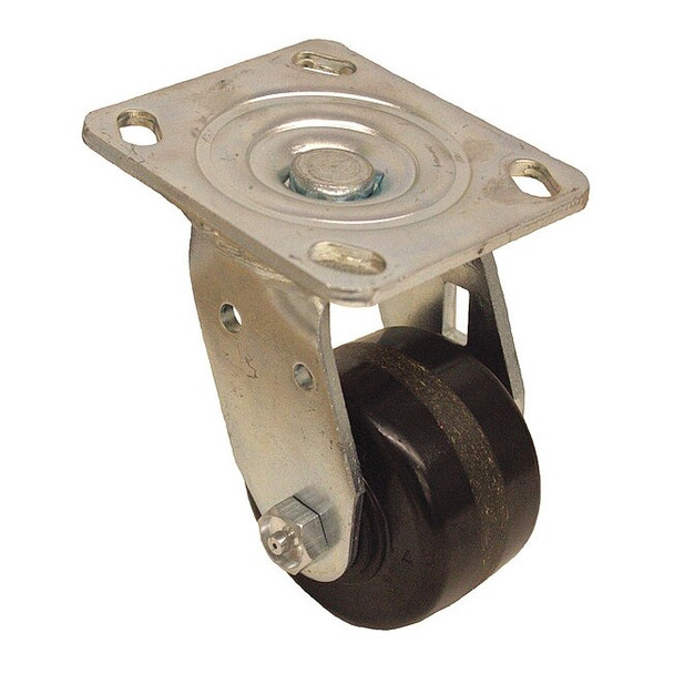 NSF-Listed Plate Caster,700 lb. Ld Rating,Roller