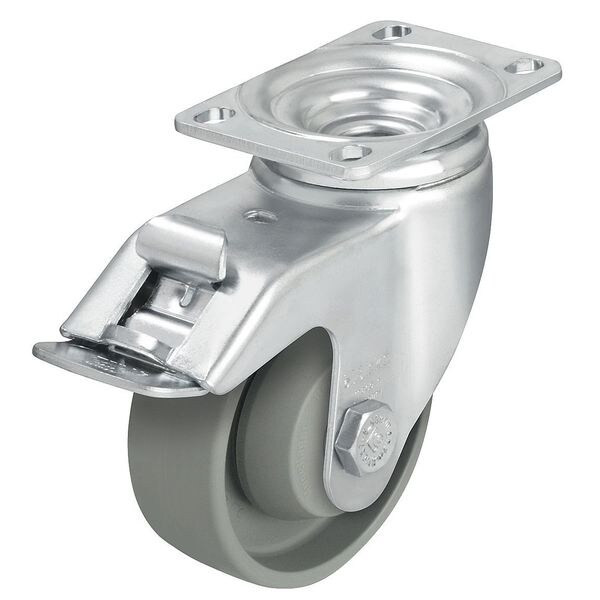 Swivel Plate Caster,Nylon,3-1/2 in.,400 lb,C