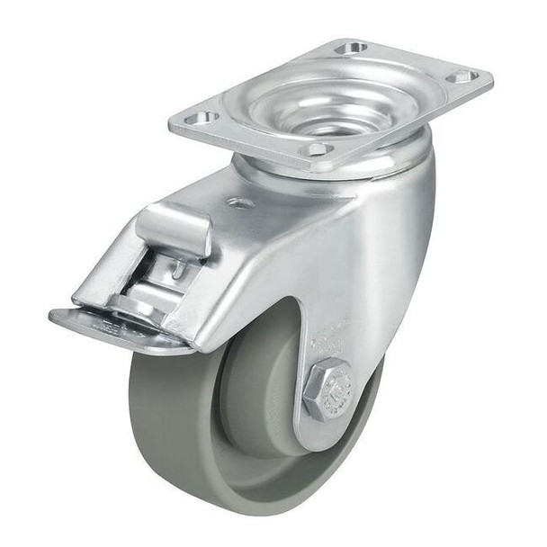 Swivel Plate Caster,Nylon,3-1/2 in.,400 lb,C