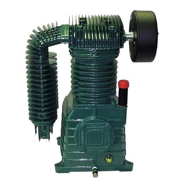 Air Compressor Pump, 5 hp, 7 1/2 hp, 2 Stage, 47 fl oz Oil Capacity, 2 Cylinder