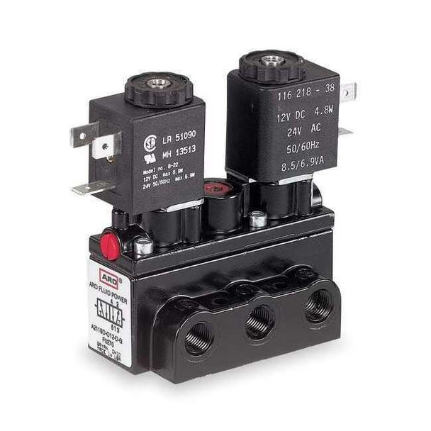 Aro Solenoid Air Control Valve,1/4 In,12VDC A712SD-012-D